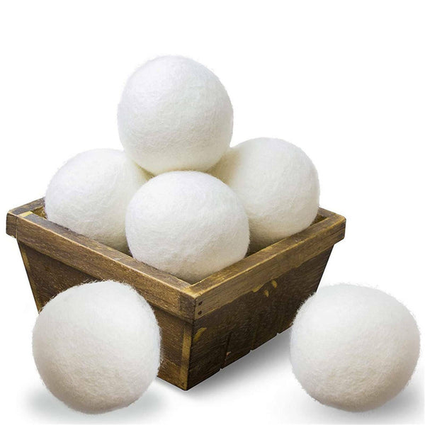 6-12Pcs Reusable Softener Natural Sheep Organic Fabric Wool Dryer Balls Laundry