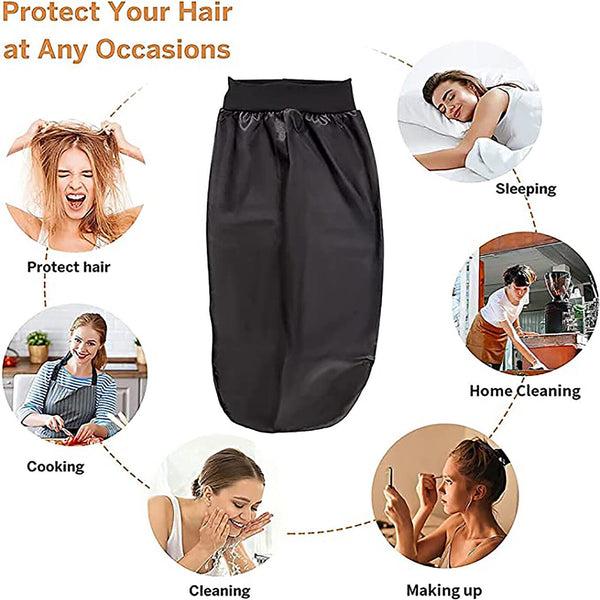 Satin Silk Bonnet Sleep Cap Head Cover Turban Wrap Long Hair Sock Hair Sleep Cap