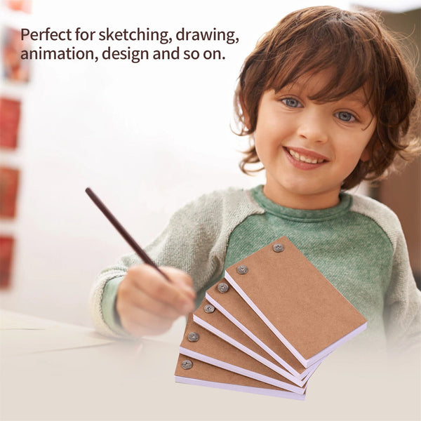 4Set Blank Flip Book Kit With 120 Sheets Animation Paper Flipbook Binding Screws