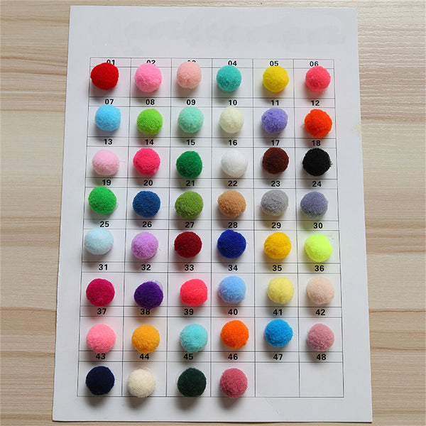 DIY Mixed Colour Mini Soft Fluffy Pom Poms Pompoms Ball 8-30mm for Kids Tool 1.5 - Lets Party