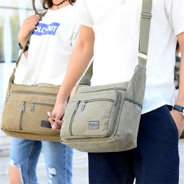 Man's Bags Men's Crossbody Retro Shoulder Messenger Bag Satchel Travel Canvas