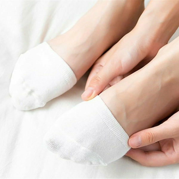 Women Half Foot Toe Cover Solid Socks Invisible Summer Breathable Casual
