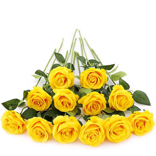 51cm Long Stem Artificial Rose Flowers Velvet Bunch Wedding Home Bouquet