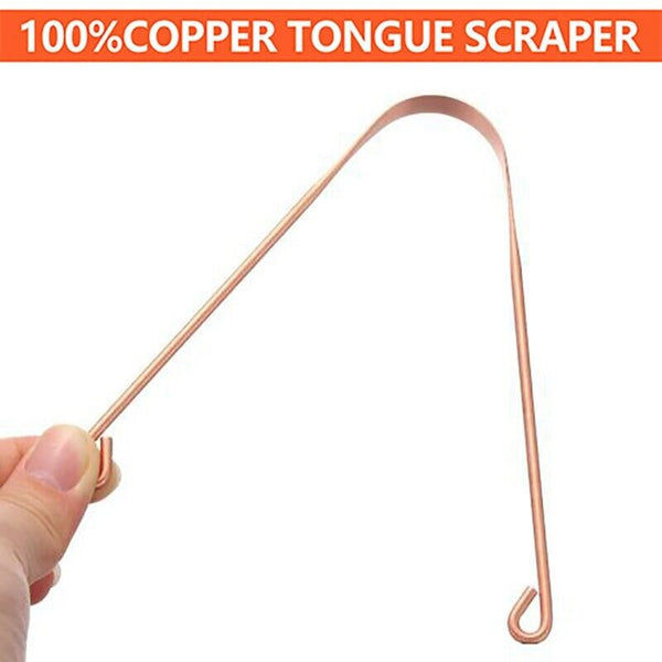 Pure Copper Tongue Scraper Cleaner THICK 12gm Ayurvedic Dental Hygiene Oral Care
