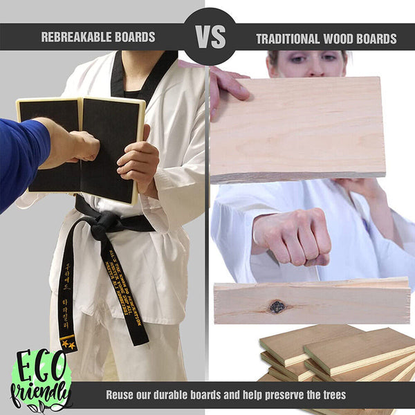 Break Board – Karate Taekwondo - Rebreakable Boards Yellow Blue Red Black New AU