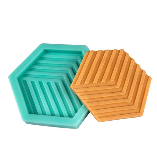 Silicone Coaster Mat Storage Holder Set Resin Casting Mold Epoxy DIY Mould Craft