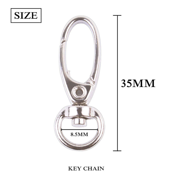 10/20/30X Swivel Lobster Clasps Golden Trigger Clasp Snap Hook Key Chain Rings A
