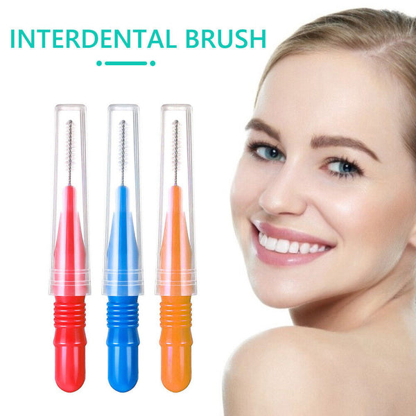 60pcs Interdental Brush Floss Sticks Tooth Floss Head Toothpick Cleaning New AU