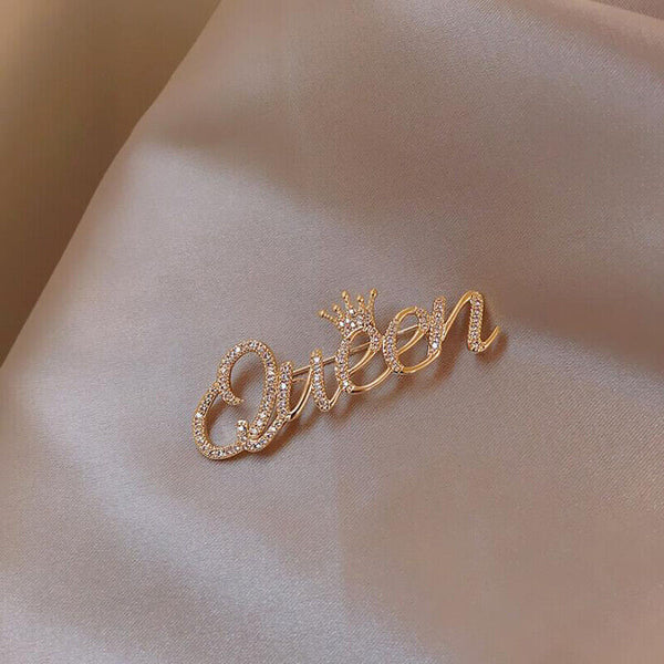 Fashion Diamond clothing pin English Letter Brooch For Women Jewelry Accessor-bf