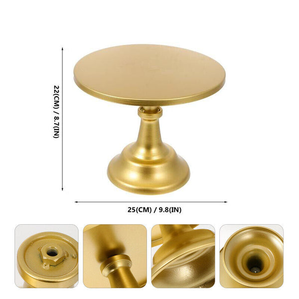25cm Cake Stand Gold Iron Cupcake Wedding Dessert Bar Party Pedestal Fruit Tray