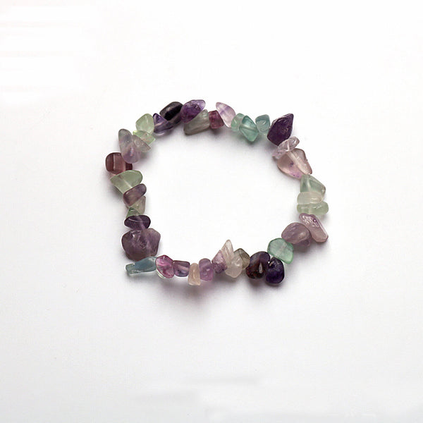 Natural Gemstone Tumbled Crystal Chip Bracelet Chakra Wicca Jewelry Rose Quartz