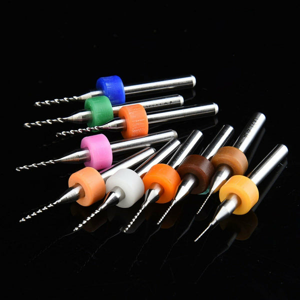 10 PCS 0.1-1.0MM Carbide Micro Mini Drill Bit Tungsten Steel Rotary Tools AU