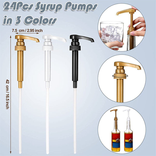 Coffee Syrup Pump Dispenser For 25.4Oz/750ml Syrup Bottle No Dripping