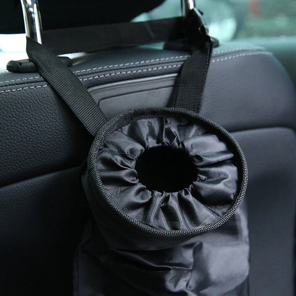 Car Travel Trash Can Bin Rubbish Garbage Hang Storage Bag Hanger Back Seat