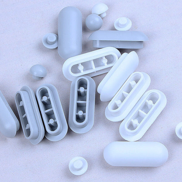 12Pcs Toilet Seat Buffers Bumpers Replacement Pads Grey Stop Bumper Accessories - Lets Party