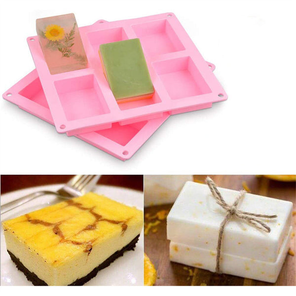 Silicone Soap Mould DIY Handmade Soap Making Rectangle Shape Molds AU