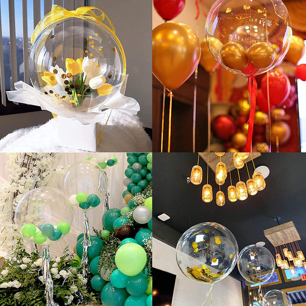 10x 45cm Super Transparent Bubble Balloon Jumbo Helium Clear BOBO Wedding Party