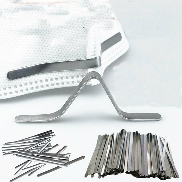 200PCS Nose Bridge Strip Aluminum Wire Adhesive Metal for Face Mask Making NEW