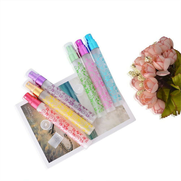 Up 60X 10ml Glass Perfume Spray Bottle Atomizer Portable Mini Refillable Bottles