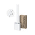 White Bathroom Silicone Bristles Toilet Brush with Holder Creative Cleaning Brush Set - Lets Party