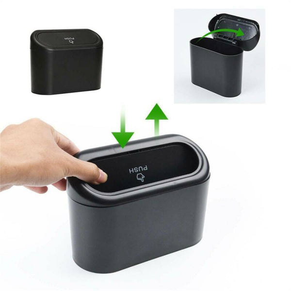 2X Car Trash Bin Door Hanging Trash Can Portable Rubbish Garbage Car Storage Box