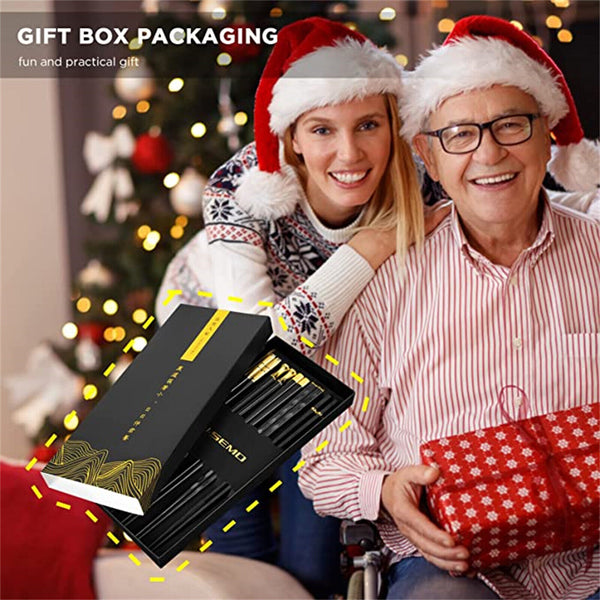 5Pairs Alloy Chopsticks Fibreglass Set Black Premium Asian Japanese Gold Black