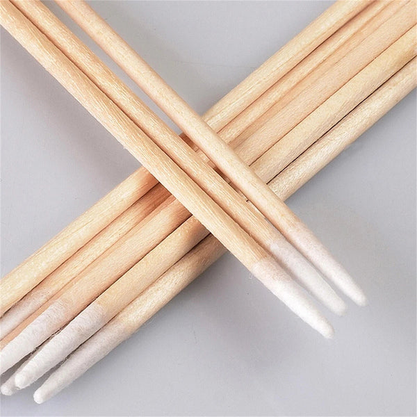500PCS Sharp Pointed Cotton Swabs Applicator Tips Wooden Sticks Makeup Tools New