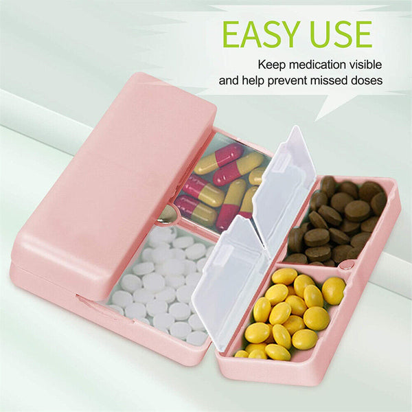 Pill Box Medicine Organizer Dispenser Box Case Travel Tablet Container Holder - Lets Party