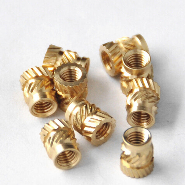 M4 Female Brass Knurled Female Threaded Insert Embedment Nuts AUS