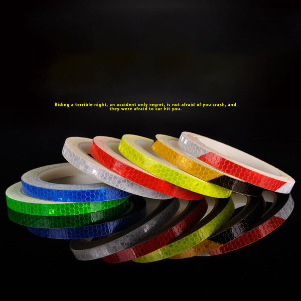 8 M Reflective Tape Adhesive Sticker Strip Glow in the Dark Bike Car Truck Decal