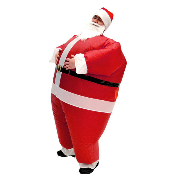 1X Inflatable Santa Costume Battery Operated Christmas Xmas Fancy Dress Suit Dec - Lets Party