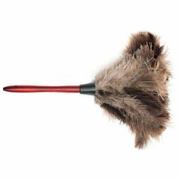 Anti-static Ostrich Feather Fur Brush Duster Dust Cleaning Tool Wooden Handle - Lets Party