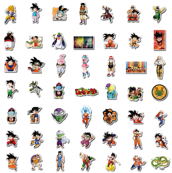 100pcs Dragon Ball Z Stickers Decal Vinyl Book Laptop iPhone Luggage Bottle - Lets Party