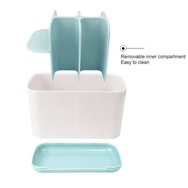 Blue toothbrush holder bathroom storage large multifunctional storage box - Lets Party
