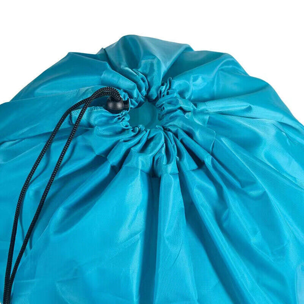 Blue Laundry Bag Travel For Dirty Clothes Camping Drawstring Closure Washing Machines - Lets Party