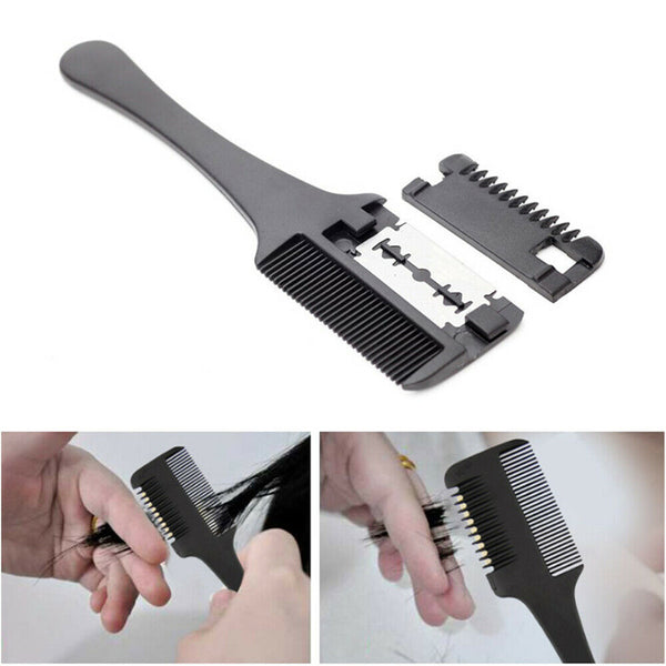 Double Side Hair Razor Thinning Comb Layer Shaaper Cutting Comb Razor Blades AU - Lets Party