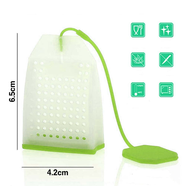 Reusable Tea Infuser Filter Strainer Loose Leaf Silicone Bag Herbal Teas - Lets Party