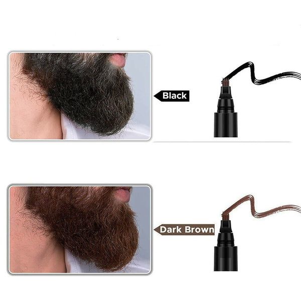 Hair Beard Filler Pen With Beard Brush Beard Camouflage Hair Grower Beard Fr Men - Lets Party