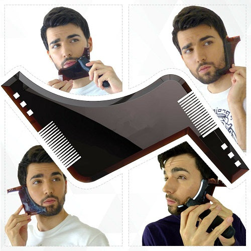 2020 Beard Styling Shaping Template Comb Tool Symmetry Trimming Shaper Stencil - Lets Party