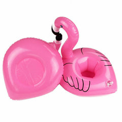 Mini Inflatable Floating Flamingo Cup Drink Can Holder Swimming Bath Pool Party
