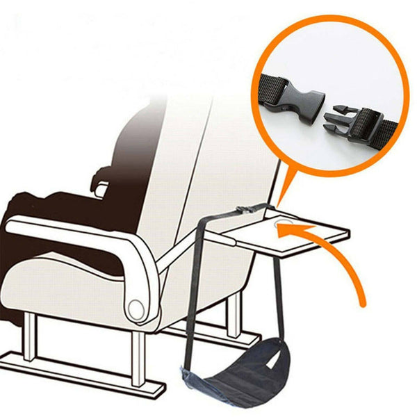 Footrest Portable Adjustable Travel Foot Rest Feet Hammock for AirPlane Rakis - Lets Party