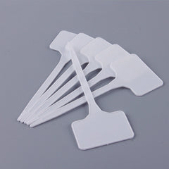 T-type Plant Labels Flexible Plastic Garden Tags Nursey Seeding Marker Pen White