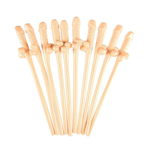 20/50X Willy Penis Dick Straw Hens Night Paty Straws Mix Colours Bachelorette - Lets Party