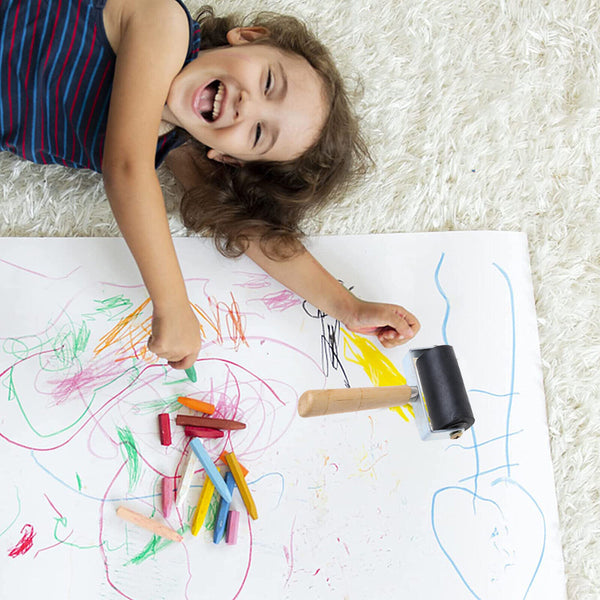 10cm Heavy Duty Hard Rubber Roller Printing Inks Lino Brayer Art Craft Roller - Lets Party