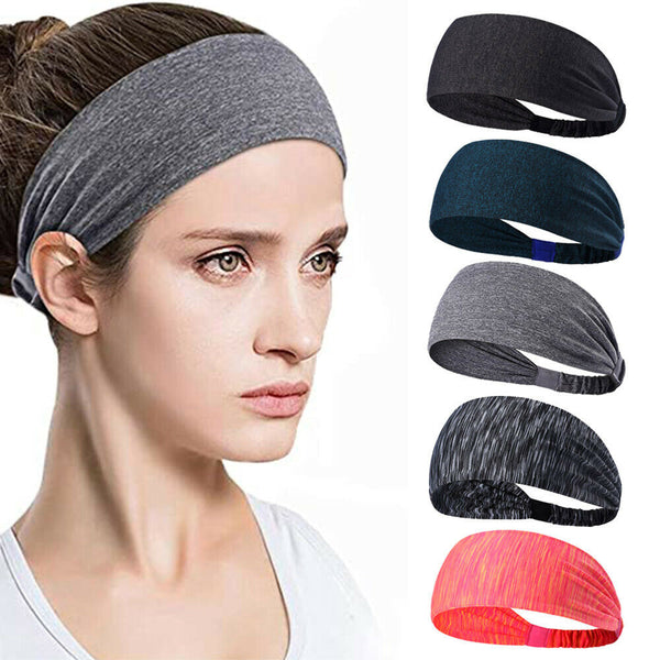 Headbands Men Women Sweatband Head Band Hair Gym Yoga Stretch Sport Sweat Band - Lets Party