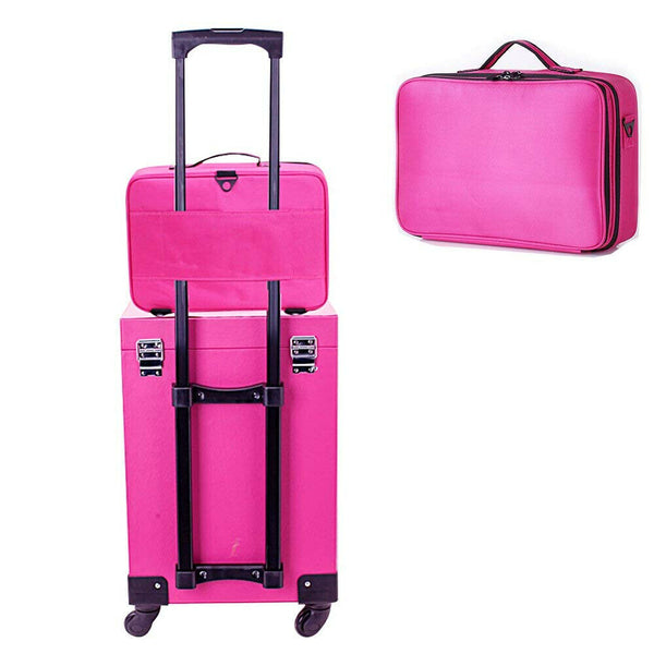 Professional Makeup Bag Portable Cosmetic Brush Organize Case Storage Box Travel - Lets Party