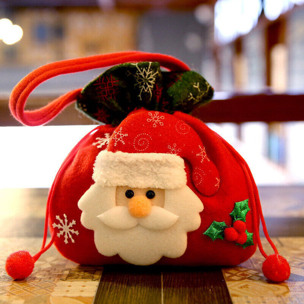 Christmas Candy Treat Bags Gift Wrapping Bag Xmas Party Drawstring Decor Bags AU
