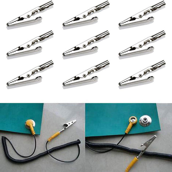 10/20/50/90/100PCS Single Prong Iron Alligator Clips W/ Teeth Aligator Clip Test