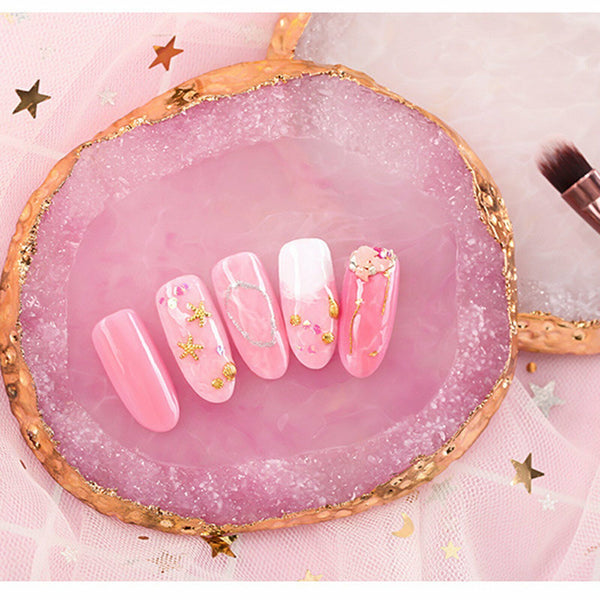 Colorful Resin Agate Painting Gel Palette Nail Art Mix Stirring Plate Nail Tool