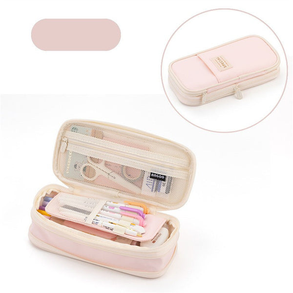 Zipper Pencil Case Pen Bag Organizer School Office Cosmetic Stationery Storage